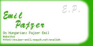 emil pajzer business card